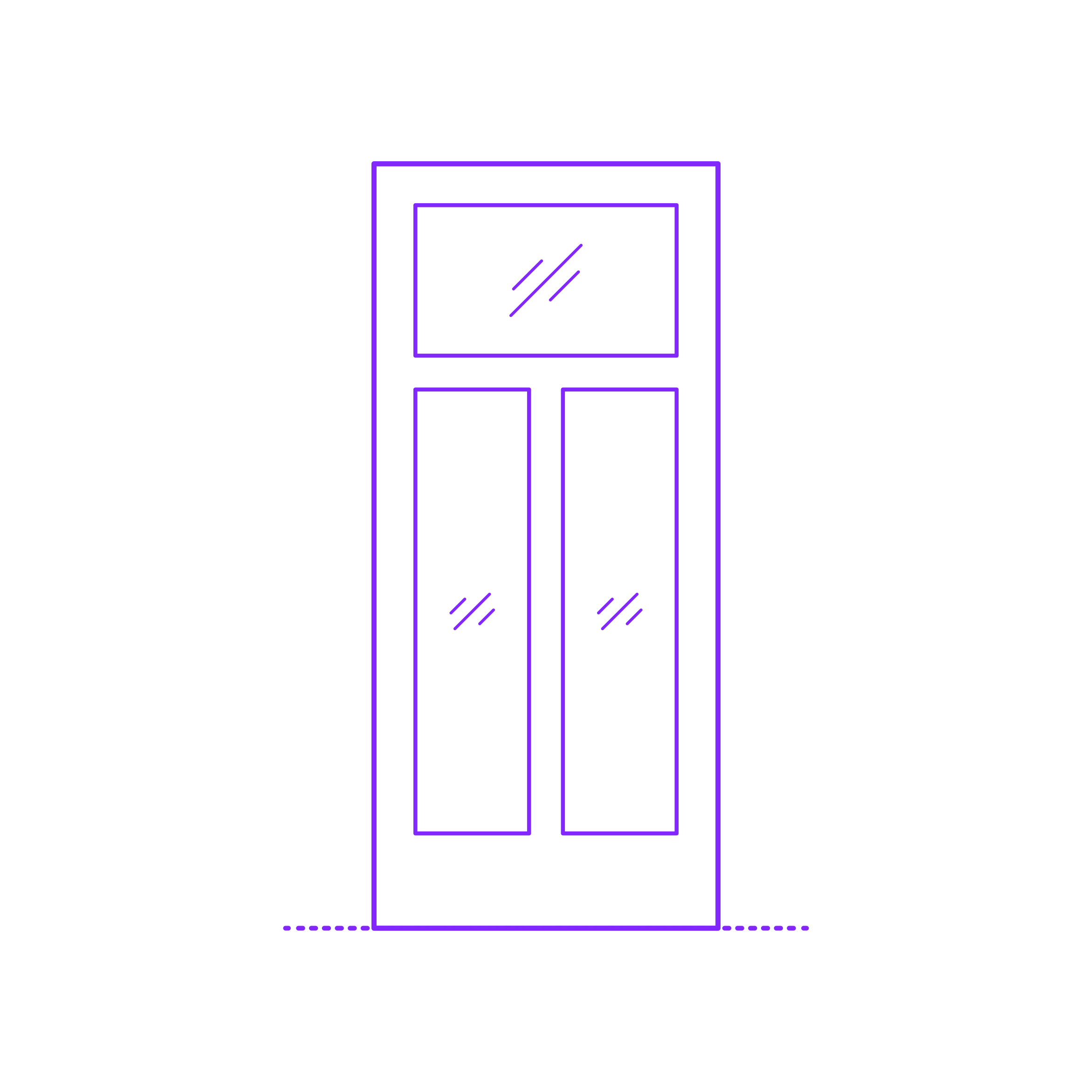 Buildings Interior Doors Lite Interior Door Mix 3 Panels Header Outline Icon Svg Set Free Vectors